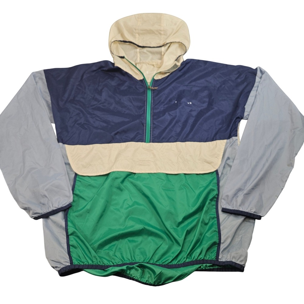 Cotopaxi Windbreaker XXL Blue Green Colorblock Teca Half Zip Pullover Jacket